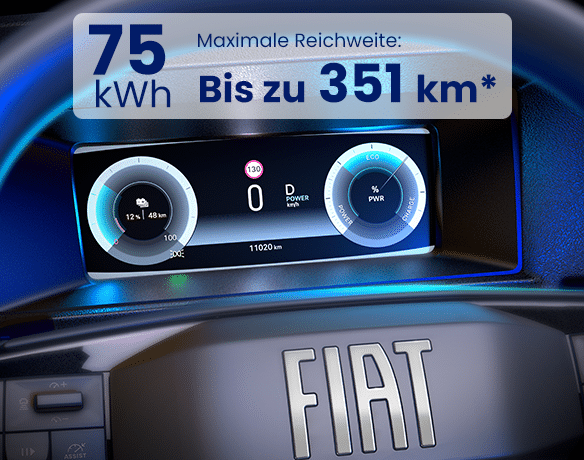 E-Scudo - 75 kWh - maximale Reichweite 351 km